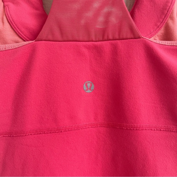LULULEMON Flash Hot Pink Scoop Neck Racerback Workout Athletic Tank Top - Picture 9 of 11